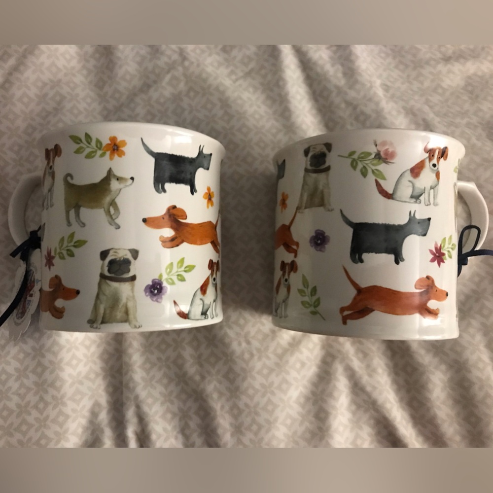 Set of 2 Dog mugs